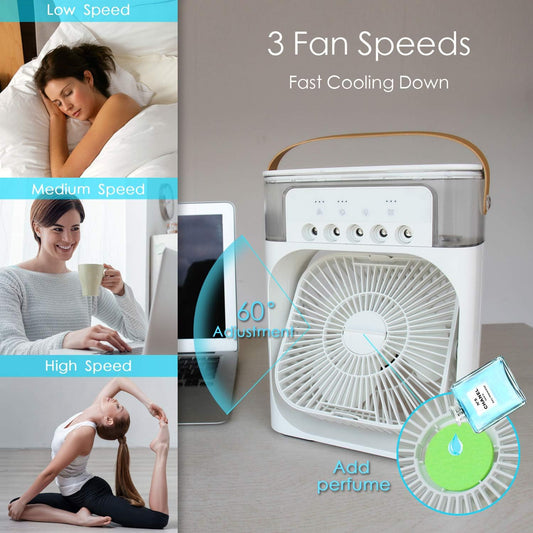 Mini Ventilador Refrescante LED